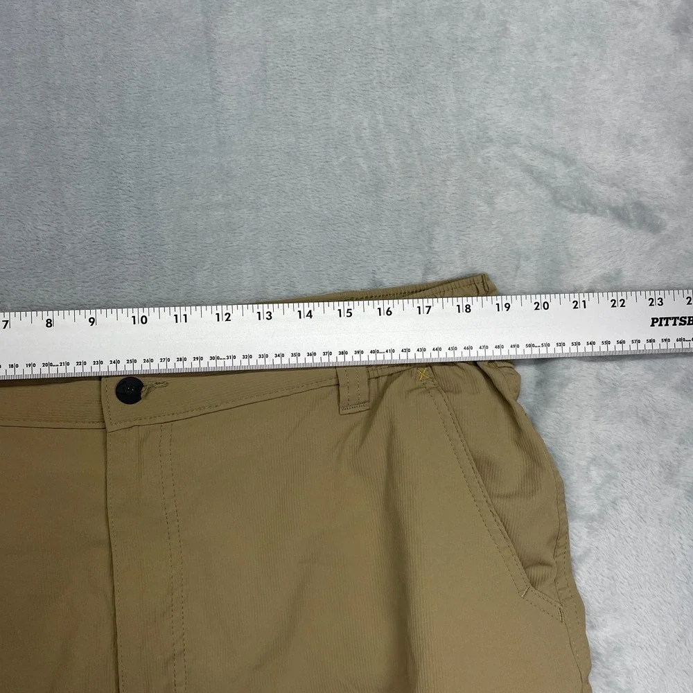 Wrangler Utility Shorts Mens 38 Khaki Outdoor Performance Side Elastic Waist‎